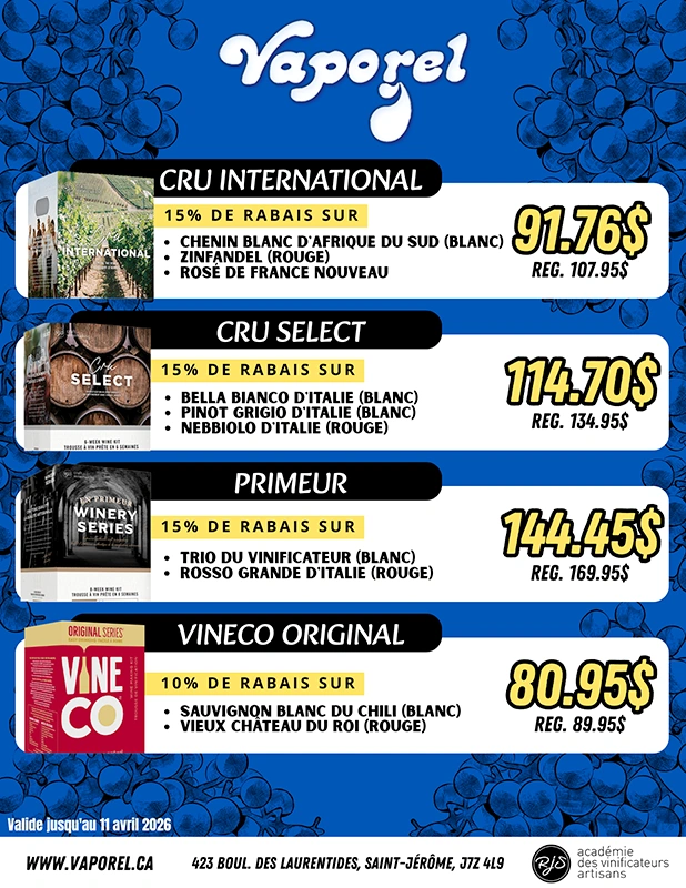 VAPOREL Azur Eau Pure Inc. promo Décembre 2026