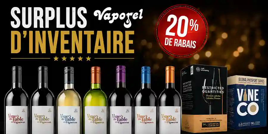 Promotion des Surplus d'inventaire chez Vaporel